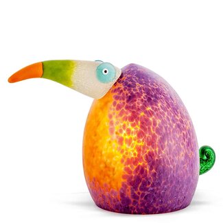 Glasstudio Borowski Borowski Tischleuchte Tukan Violett