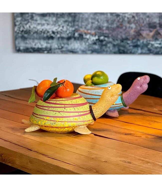 Borowski Glas schaal Toby blauw/paars