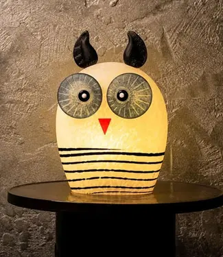 Glasstudio Borowski Borowski Tischleuchte Tawny Weiß