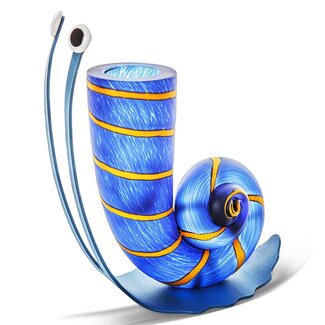 Glasstudio Borowski Borowski vaas Slow Jack blauw