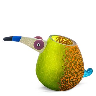Glasstudio Borowski Borowski vaas Pico lime/oranje
