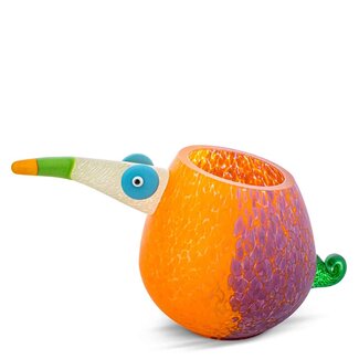 Glasstudio Borowski Borowski vaas Pico oranje/paars