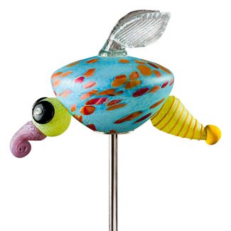 Glasstudio Borowski Borowski tuinprikker Lucy blauw