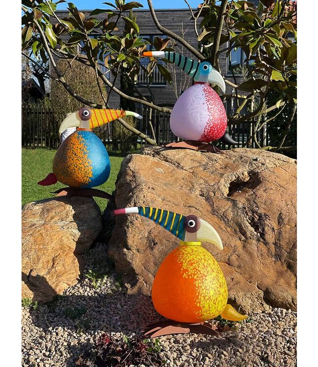 Borowksi Gartenlampe Tukano weiß/rot