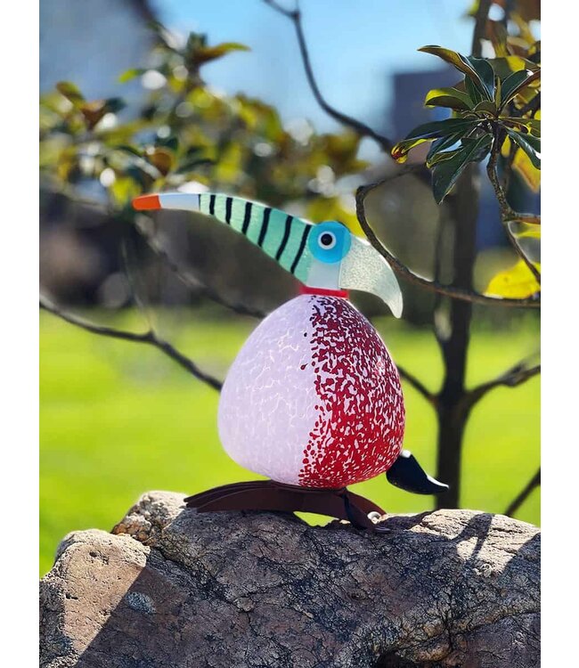 Borowksi Gartenlampe Tukano weiß/rot