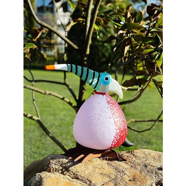 Borowksi Gartenlampe Tukano weiß/rot