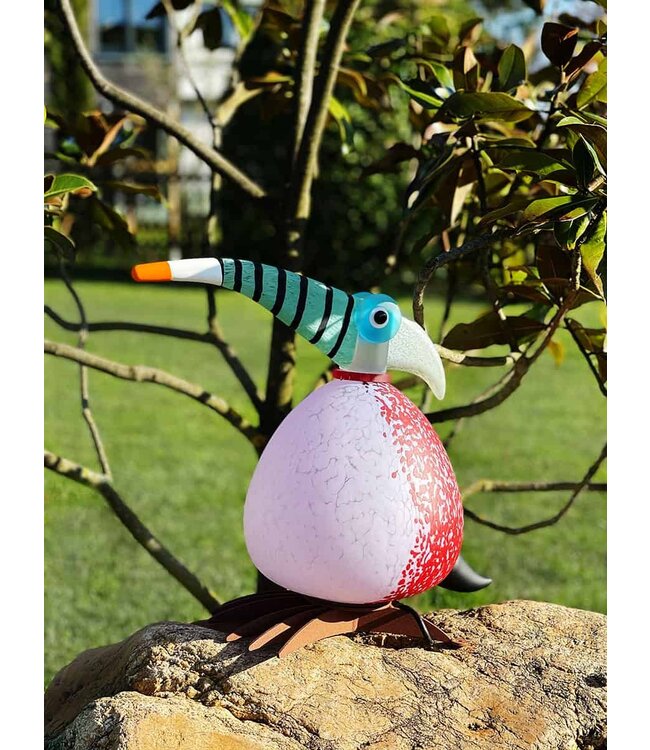 Borowksi Gartenlampe Tukano weiß/rot