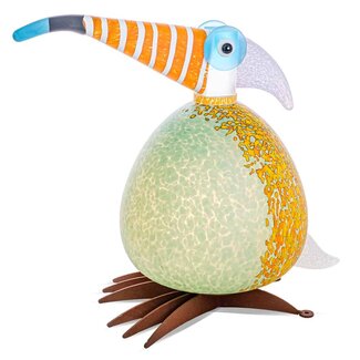 Glasstudio Borowski Borowksi Gartenlampe Tukano Mint/Orange