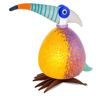 Glasstudio Borowski Borowksi Gartenlampe Tukano gelb/violett