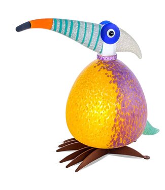 Glasstudio Borowski Borowksi Gartenlampe Tukano gelb/violett