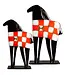 Glass Studio Habrat Habrat beeldje Black Horse rood