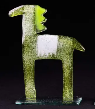 Glass Studio Habrat Habrat - Glazen paard, lime