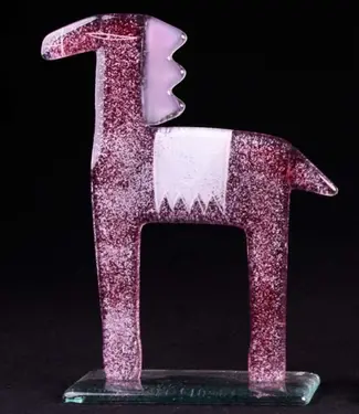 Glass Studio Habrat Habrat - Glazen paard, roze