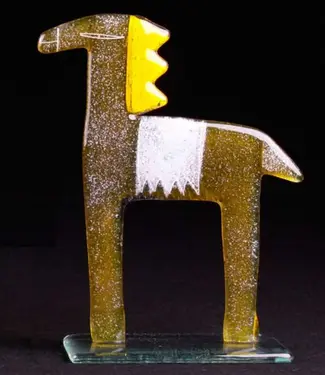 Glass Studio Habrat Habrat - Glaspferd, gelb
