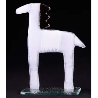 Glass Studio Habrat Habrat - Glazen paard, wit