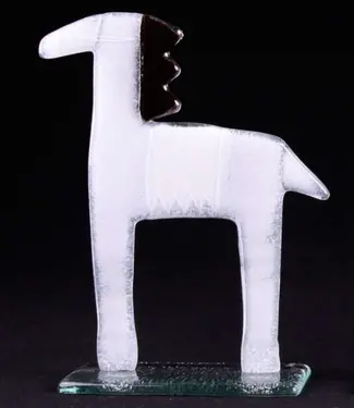 Glass Studio Habrat Habrat - Glazen paard, wit