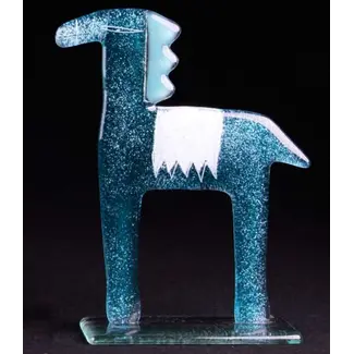 Glass Studio Habrat Habrat - Glazen paard, turquoise