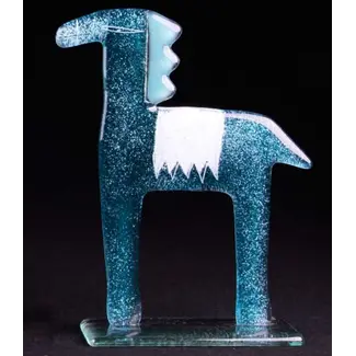 Habrat Glass - Maciej Habrat Habrat - Glazen paard, turquoise