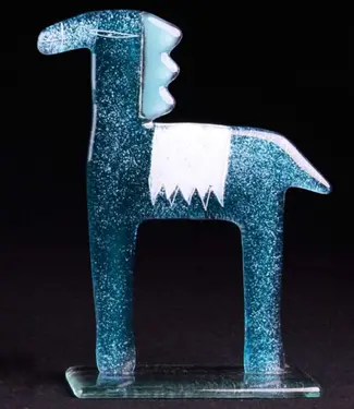 Glass Studio Habrat Habrat - Glazen paard, turquoise