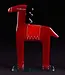 Glass Studio Habrat Habrat - Glazen paard, rood