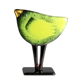 Glass Studio Habrat Habrat - Goldener Vogel, Zitrone