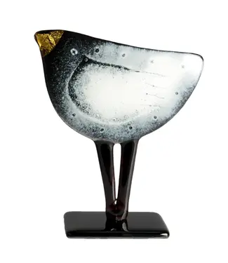 Glass Studio Habrat Habrat - Goldener Vogel, schwarz/weiß Glass Studio Habrat Habrat - Goldener Vogel, schwarz/weiß
