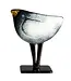 Glass Studio Habrat Habrat - Goldener Vogel, schwarz/weiß
