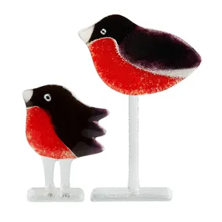 Glass Studio Habrat Habrat - Goudvink, rood/zwart