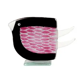 Glass Studio Habrat Studio Habrat - Birdie, rosa