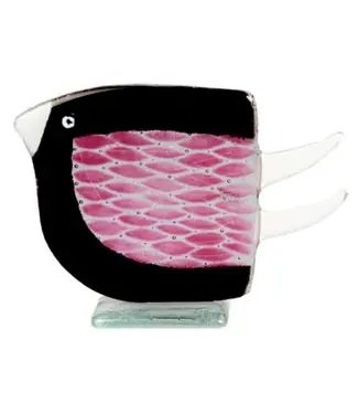 Glass Studio Habrat Studio Habrat - Birdie, rosa