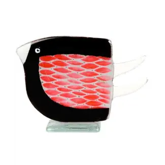 Glass Studio Habrat Studio Habrat - Birdie, rood