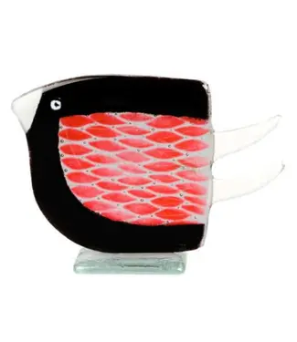 Glass Studio Habrat Studio Habrat - Birdie, rood