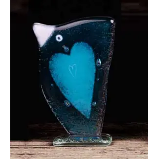 Glass Studio Habrat Studio Habrat - Love Bird, blauw