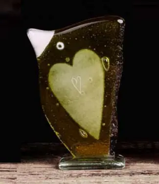 Glass Studio Habrat Studio Habrat - Love Bird lime