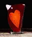 Glass Studio Habrat Studio Habrat - Liebesvogel, rot/orange