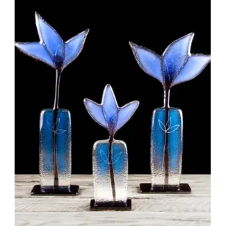 Glass Studio Habrat Habrat - Wiesenblume, blau