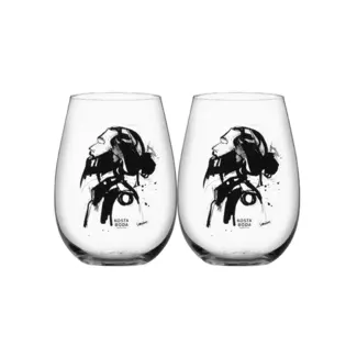 Sara Woodrow Kosta Boda Glas Love Him (2er-Pack)