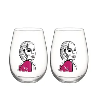 Sara Woodrow Kosta Boda glas Next To You (2-pack)