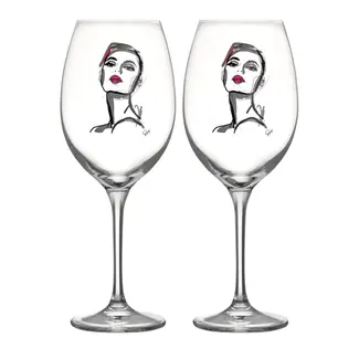 Sara Woodrow Kosta Boda wijnglas Hold You (2-pack)