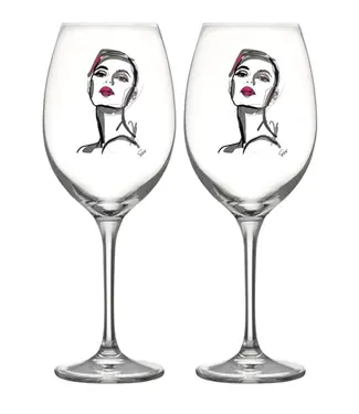 Sara Woodrow Kosta Boda wijnglas Hold You (2-pack)