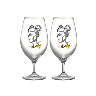Sara Woodrow Kosta Boda bierglas Cheers to you (2-pack)