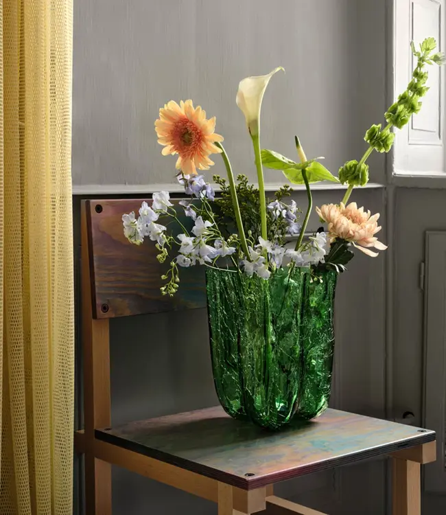 Glaskunstvase Crackle