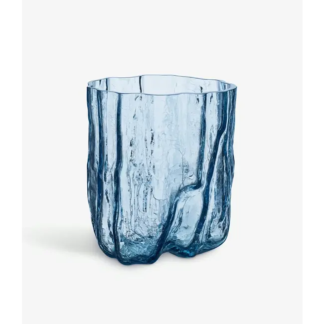 Glaskunst schaal Crackle