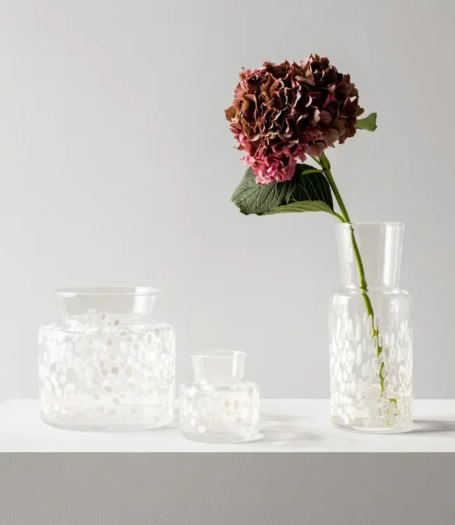 Kristallvase Wiese Winter