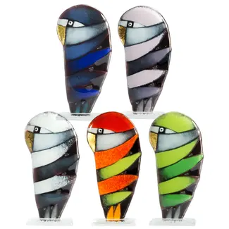 Glass Studio Habrat Habrat - glazen papegaai Parrot Gold
