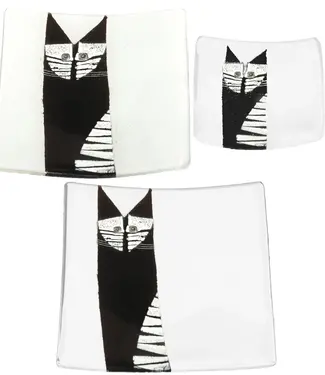 Glass Studio Habrat Habrat - Glasschale Katze schwarz
