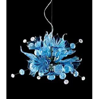 Bsweden - Kristallen kroonluchter Kumulus turquoise