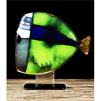 Glass Studio Habrat Habrat - Glazen beeldje Big Fish gold