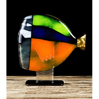 Habrat Glass - Maciej Habrat Habrat - Big Fish Gold, oranje/groen