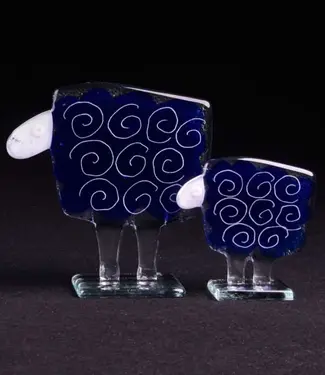 Glass Studio Habrat Habrat - Glazen schaap blue transp.